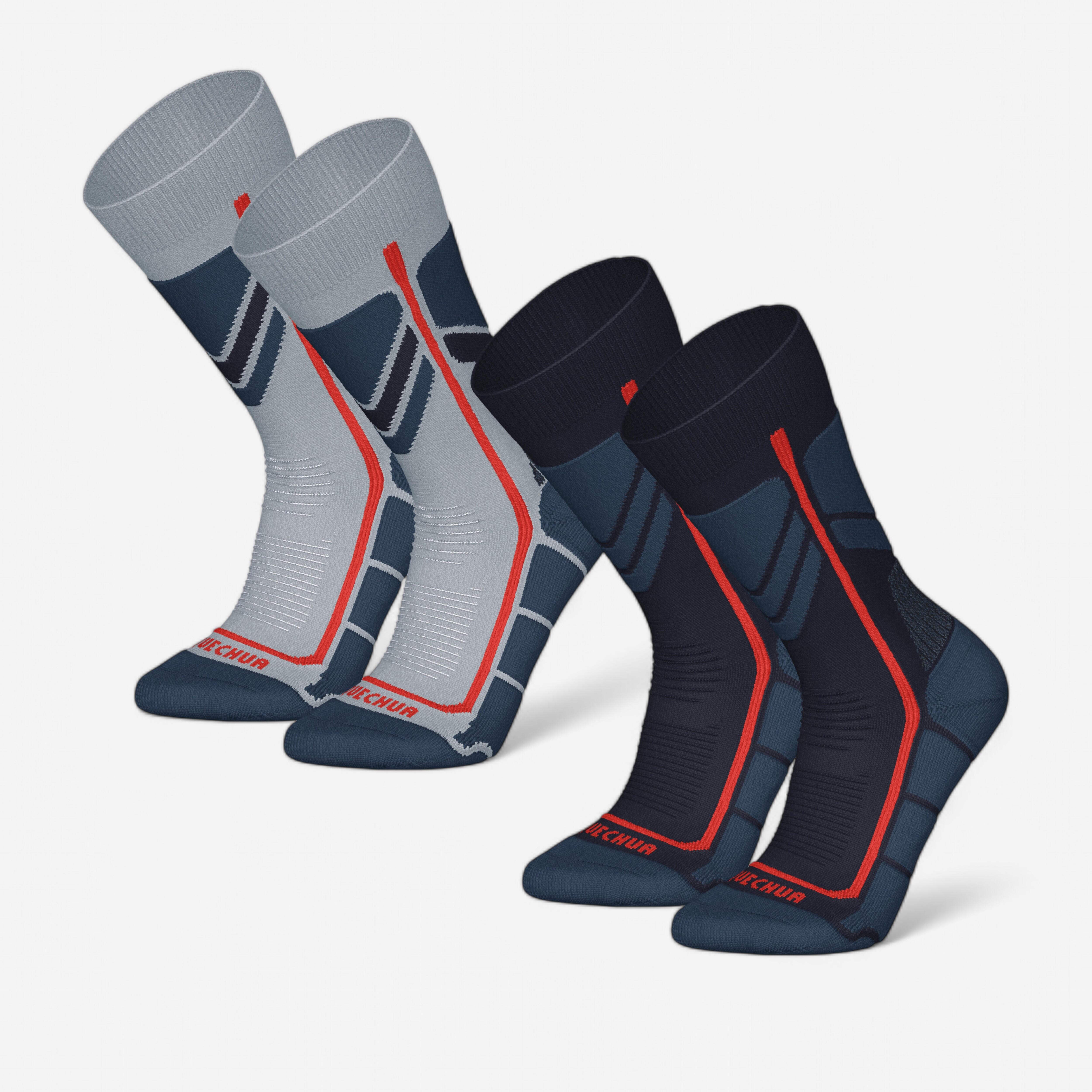Kids’ hiking socks - SH500 MOUNTAIN MID - x2 Pairs
