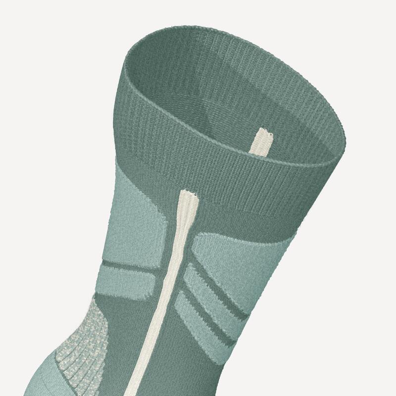 Chaussettes chaudes de randonnée enfant (lot 2 paires) SH500 bleu et vert