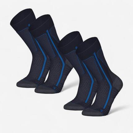Wandersocken warm halbhoch Winterwandern - SH500 Mountain 2 Paar blau