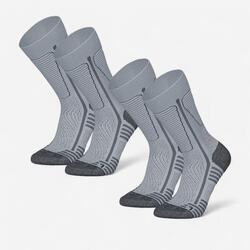 Chaussettes de randonnée chaudes, SH500 Mountain Mid gris