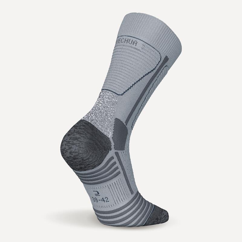 Meias de caminhada quentes, SH500 cano médio azul QUECHUA - Decathlon