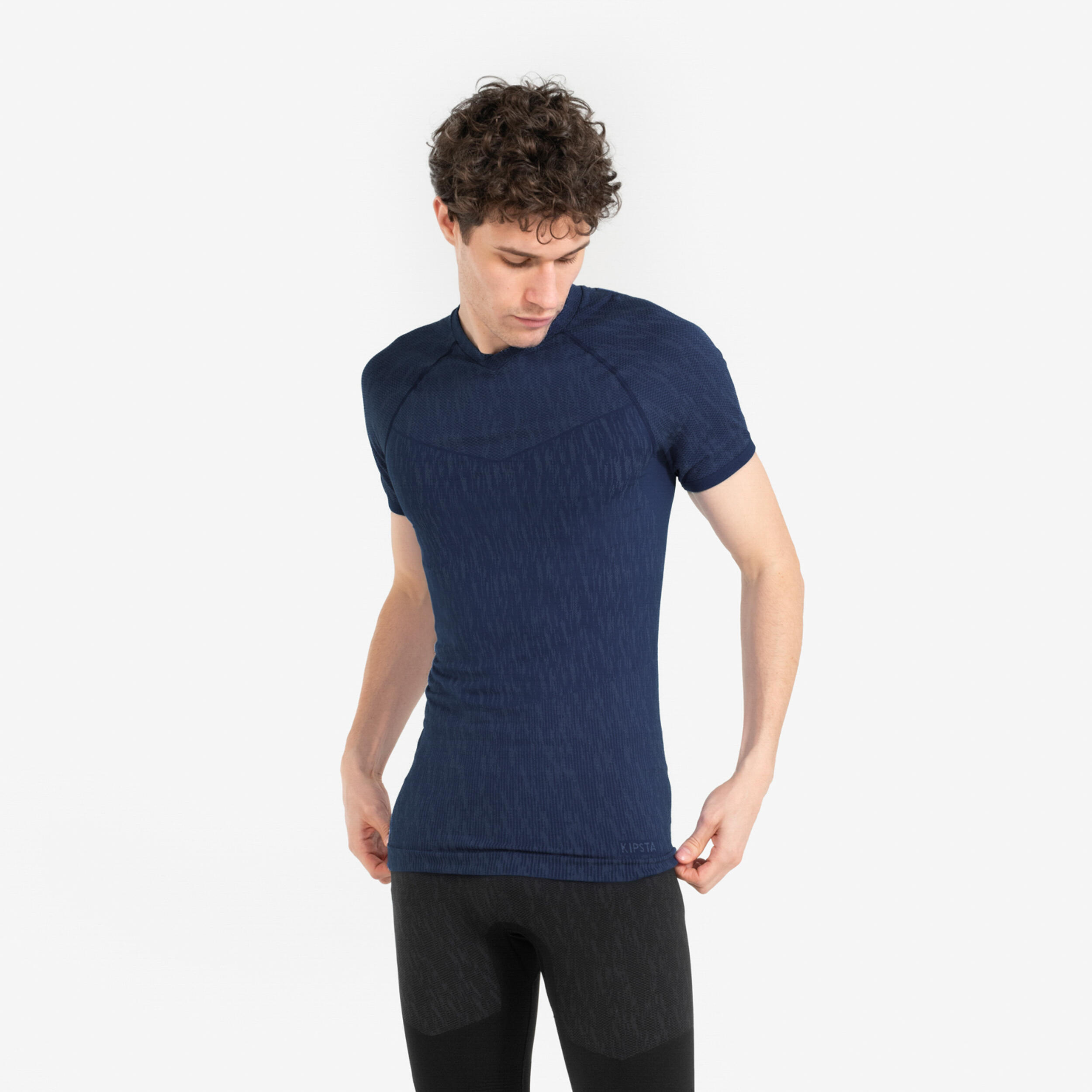 Thermoshirt heren / dames Keepdry korte mouwen marineblauw 8/8