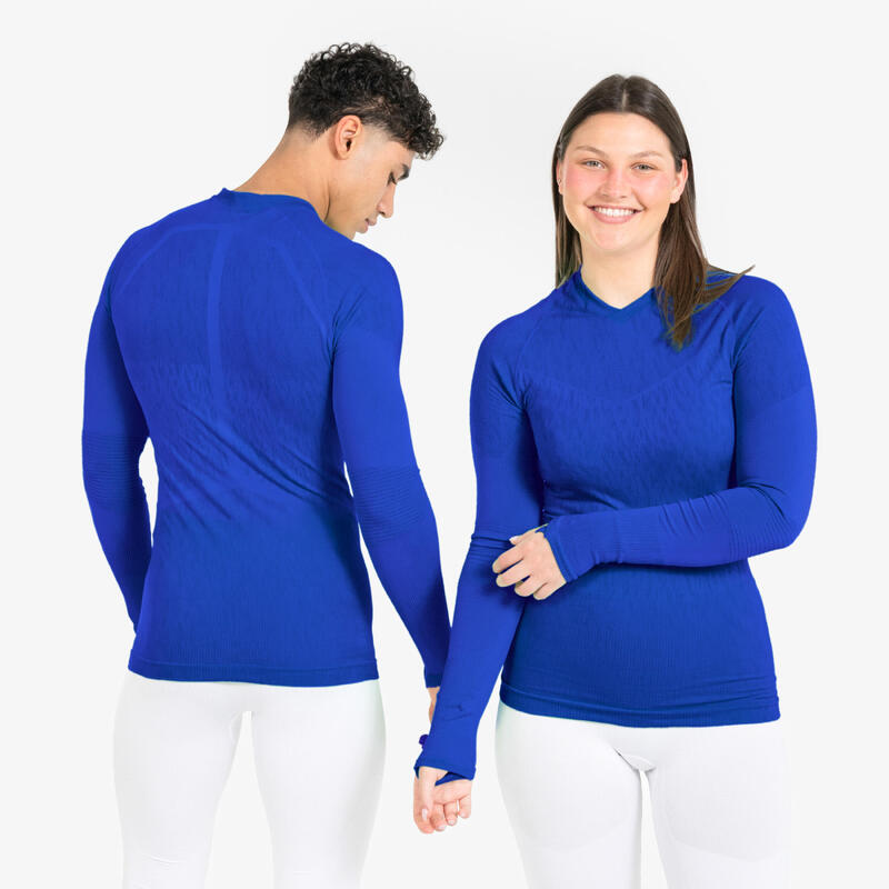 SOUS-VETEMENT THERMIQUE HAUT MANCHES LONGUES ADULTE BLEU INDIGO KEEPDRY