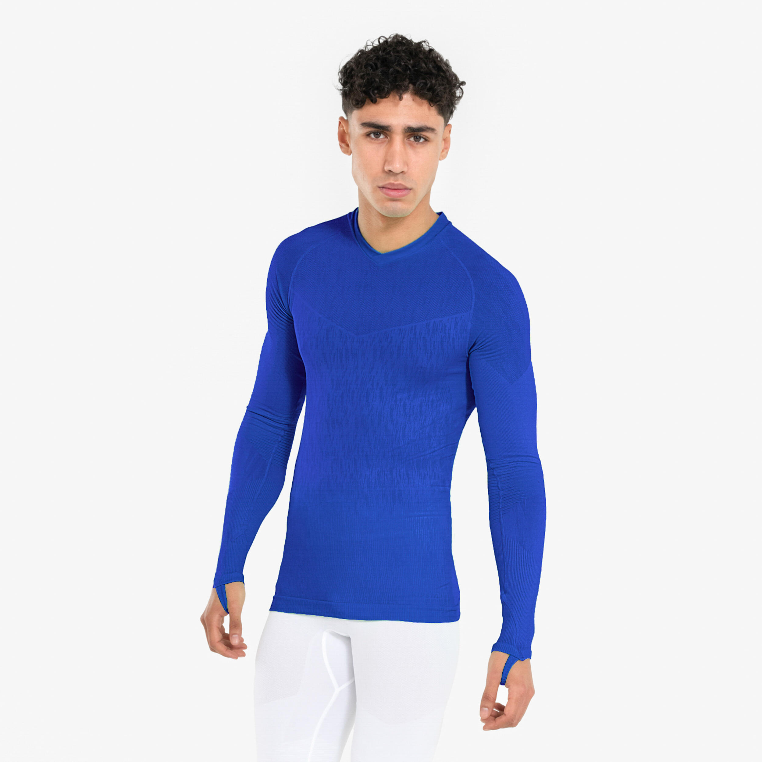 THERMAL UNDERWEAR LONG-SLEEVED TOP ADULT INDIGO BLUE KEEPDRY