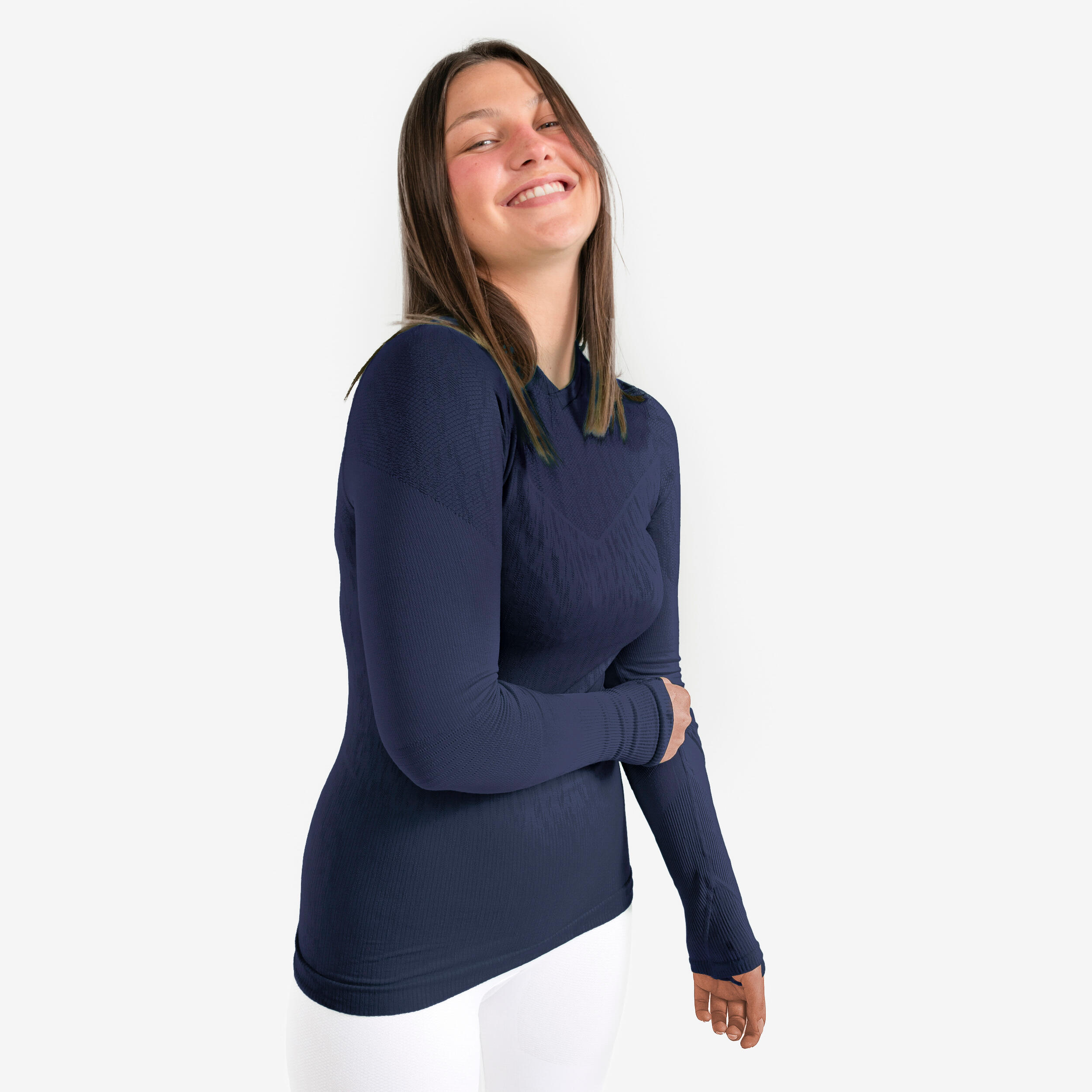 Damen/Herren Funktionsshirt langarm ‒ Keepdry marineblau 4/10
