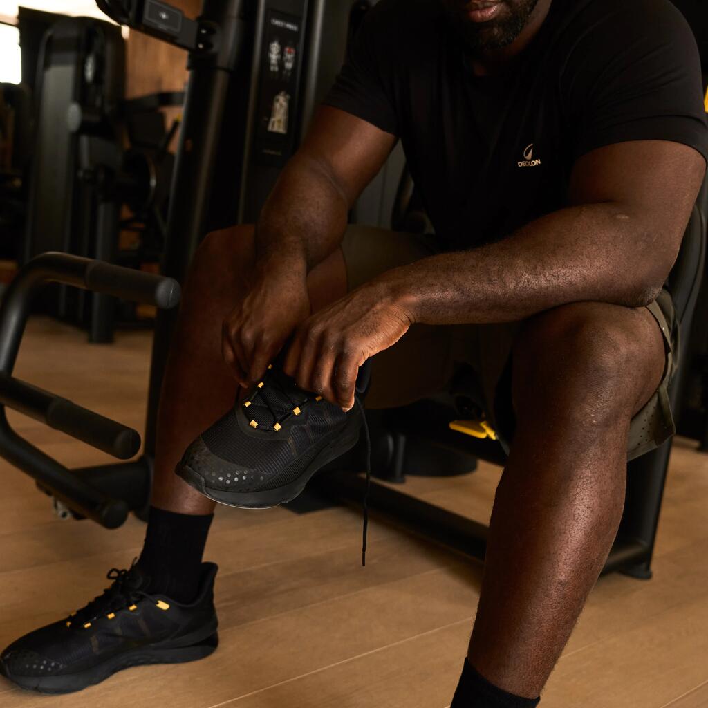 Fitnessschuhe Sneaker Herren co-kreiert mit Teddy Riner ‒ schwarz 