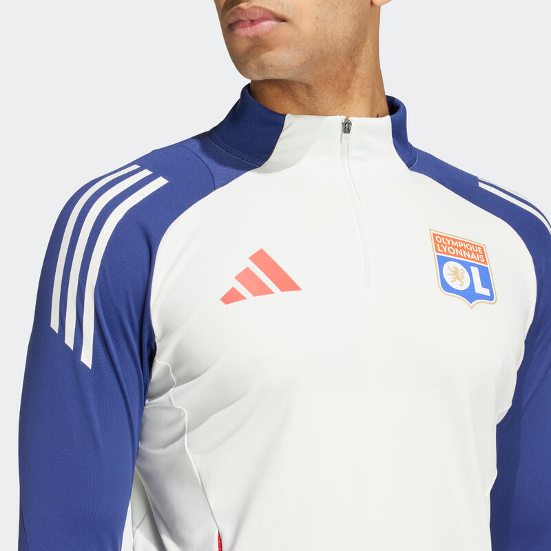 Felpa allenamento calcio uomo ADIDAS OLYMPIQUE LIONE