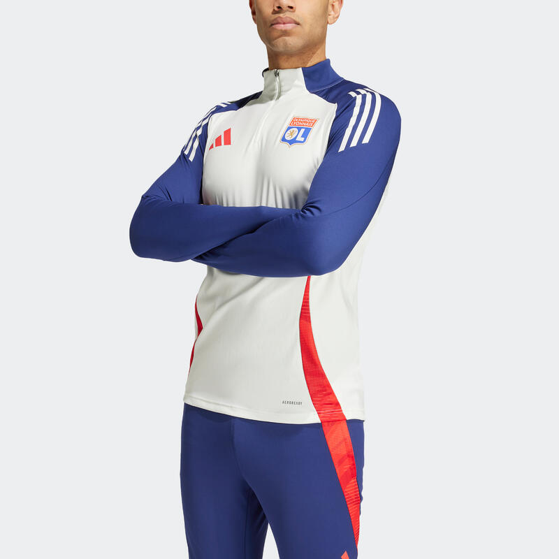 Felpa allenamento calcio uomo ADIDAS OLYMPIQUE LIONE