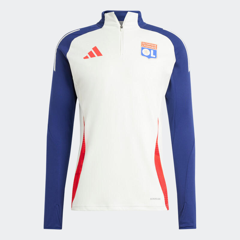 Felpa allenamento calcio uomo ADIDAS OLYMPIQUE LIONE