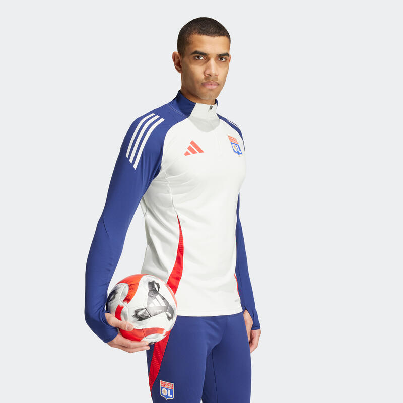 Felpa allenamento calcio uomo ADIDAS OLYMPIQUE LIONE