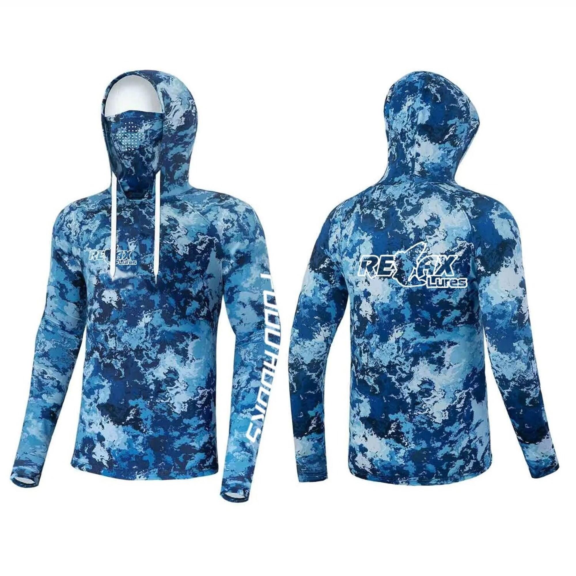 BLUZA UV RELAX LURES UPF 50+, BLUE CAMO