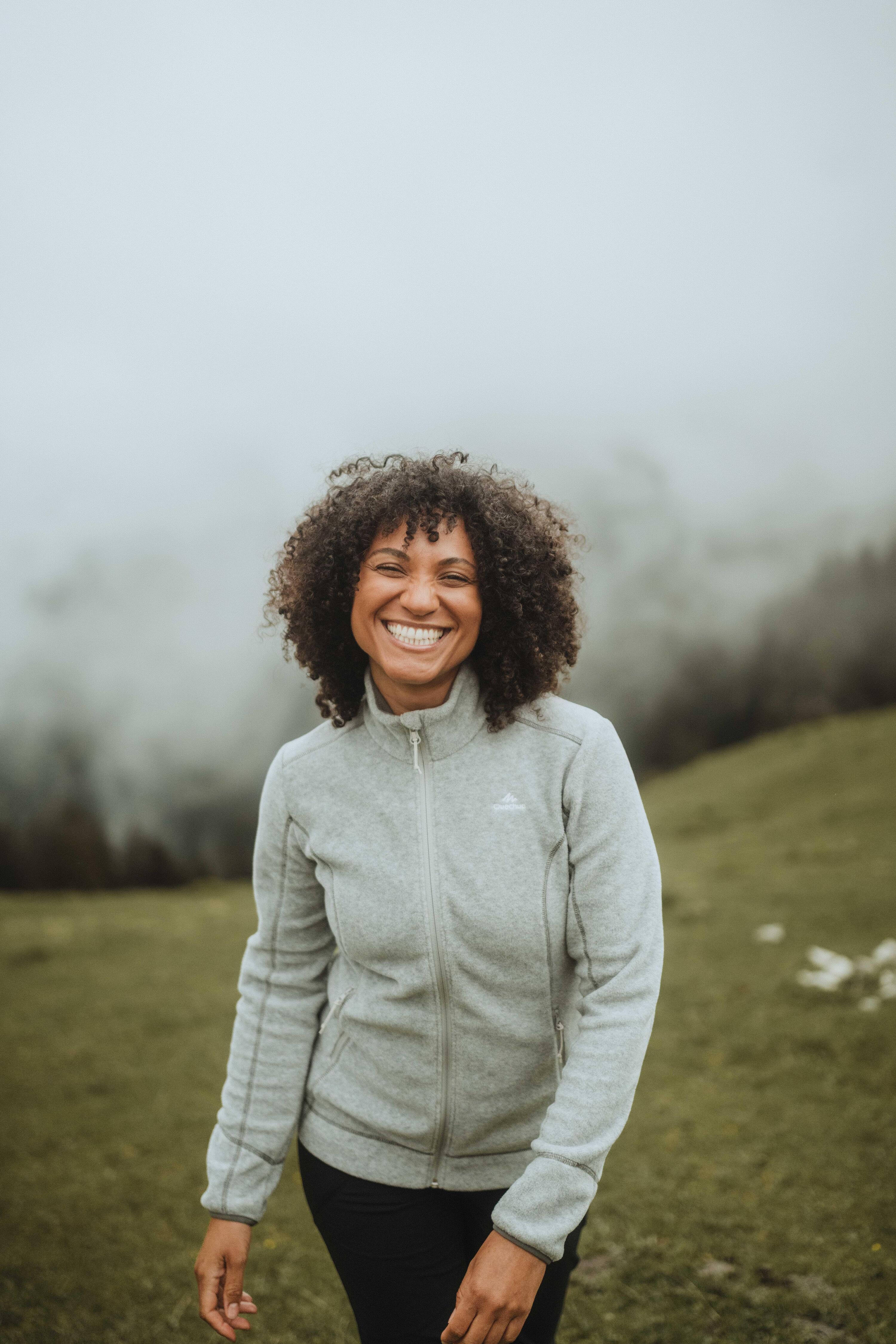 Women’s mountain hiking fleece jacket, MH100 Full Zip - Grey 8/8