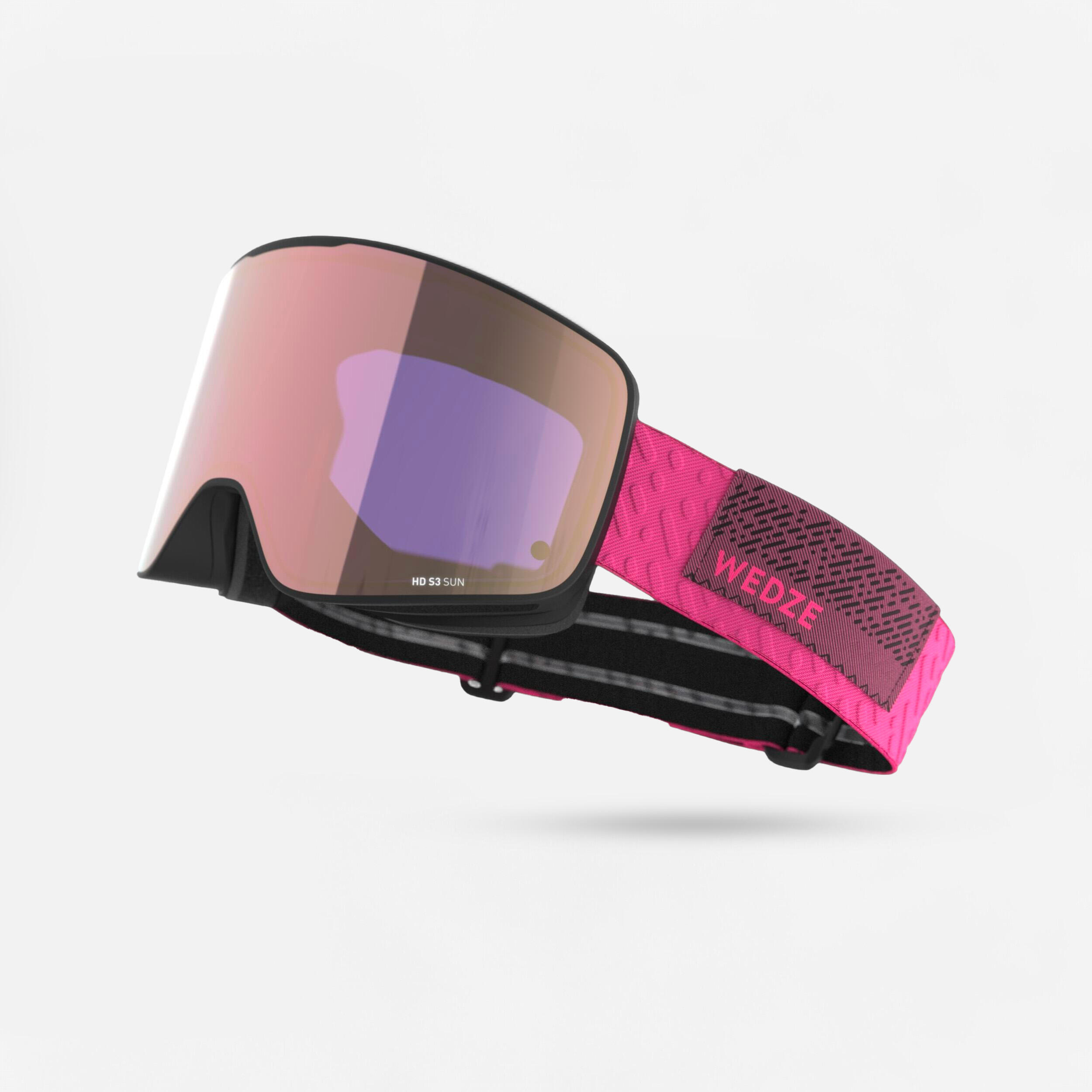 WEDZE Skibrille Erwachsene/Kinder Schönwetterbrille austauschbar – G900 C HD rosa | 03608391173036 WEDZE Skibrille Erwachsene/Kinder Schönwetterbrille austauschbar – G900 C HD rosa | 03608391173036