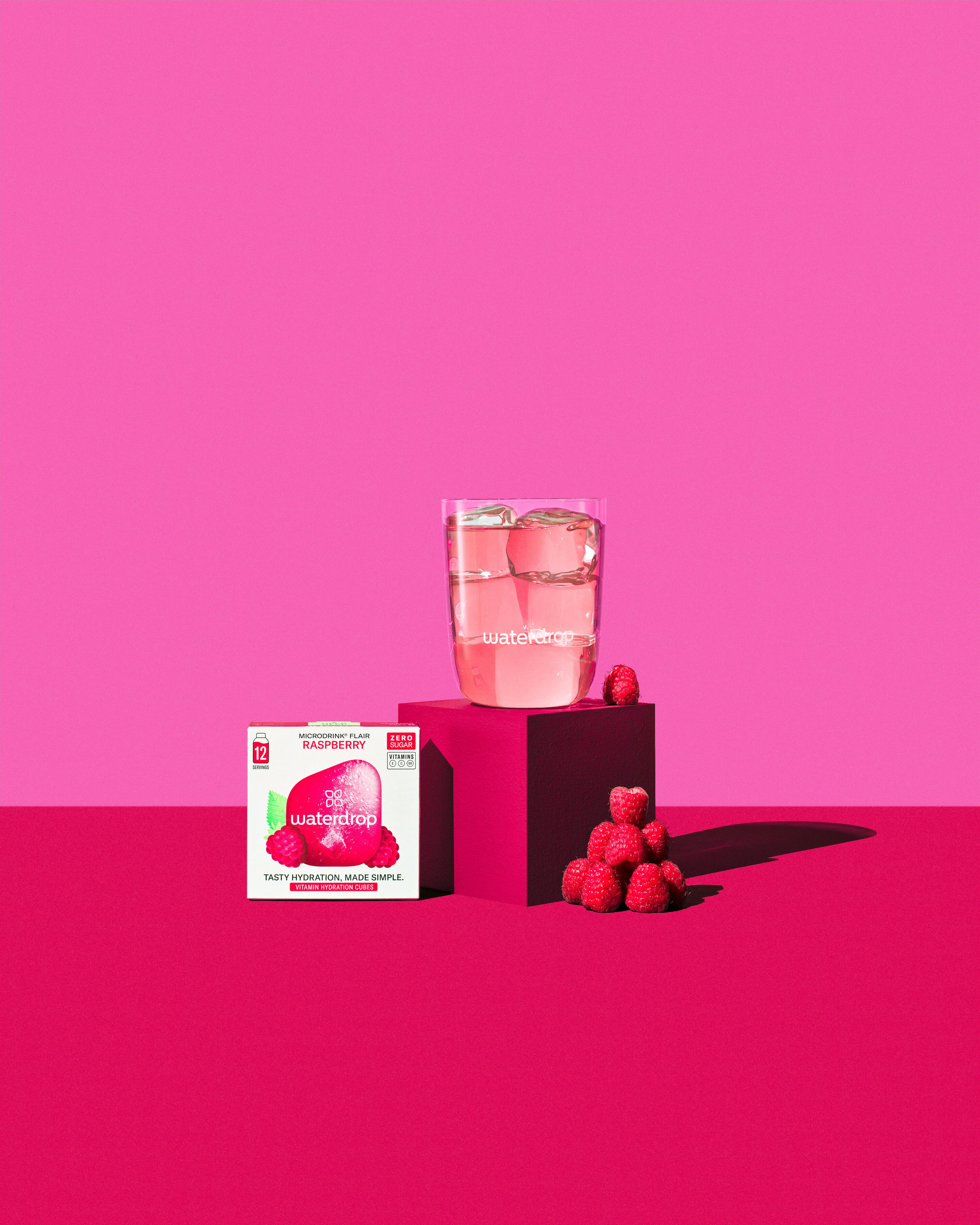 Cubes à diluer extraits naturels framboise, Microdrink 12x500ml 2/3