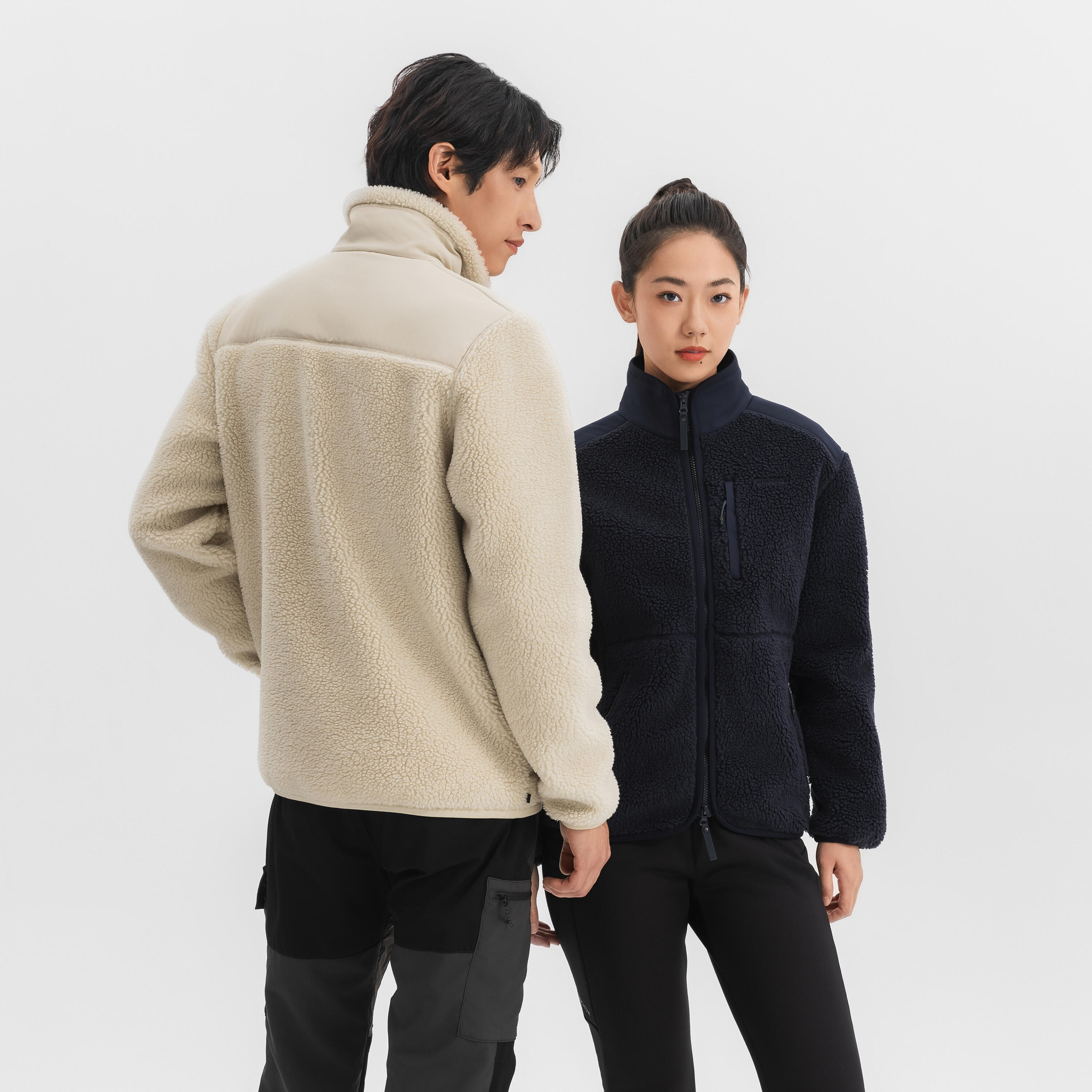 Men Ultra Warm Fleece SH500 Beige