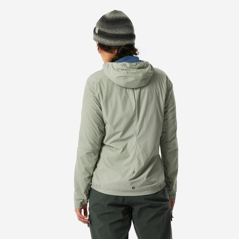 Veste de ski de randonnée polartec alpha  (chaud/respirant) femme, wilder, kaki
