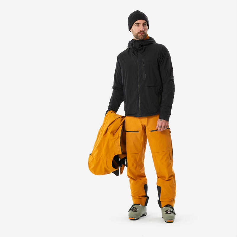 Sous-veste de ski de randonnée légère et respirante homme, Warm Wilder 900 noir