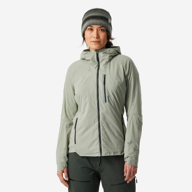 Sous-veste de ski de randonnée légère et respirante femme, Warm Wilder 900 vert