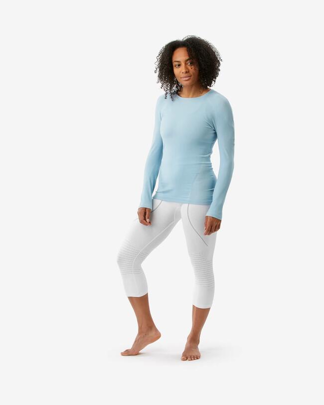 Camisola Térmica de Ski Ultrarrespirável Mulher BL 980 Seamless Azul-claro