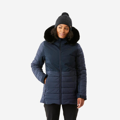 Giacca sci donna 100 WARM LONG verde