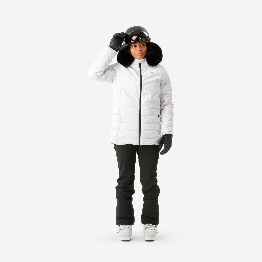 Teget ženska jakna za skijanje 100 WARM