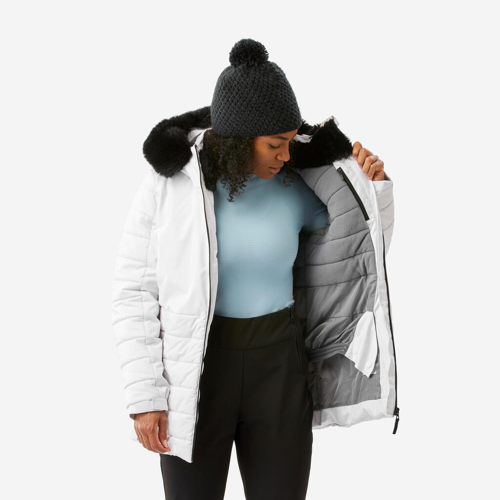 Teget ženska jakna za skijanje 100 WARM