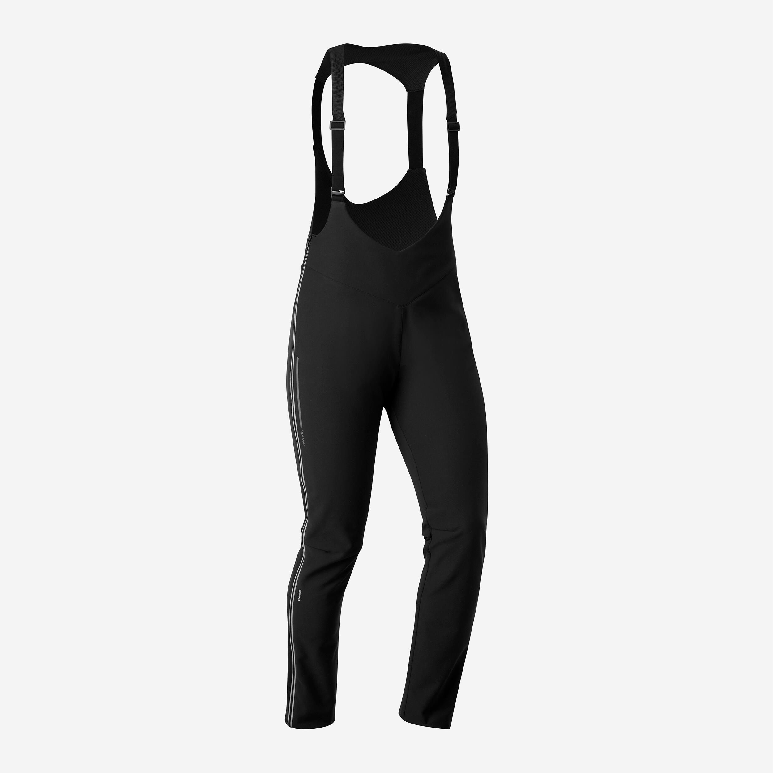 INOVIK Langlaufbroek met bretels voor dames 900 zwart