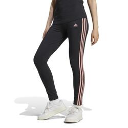 Dameslegging met 3 strepen zwart en roze