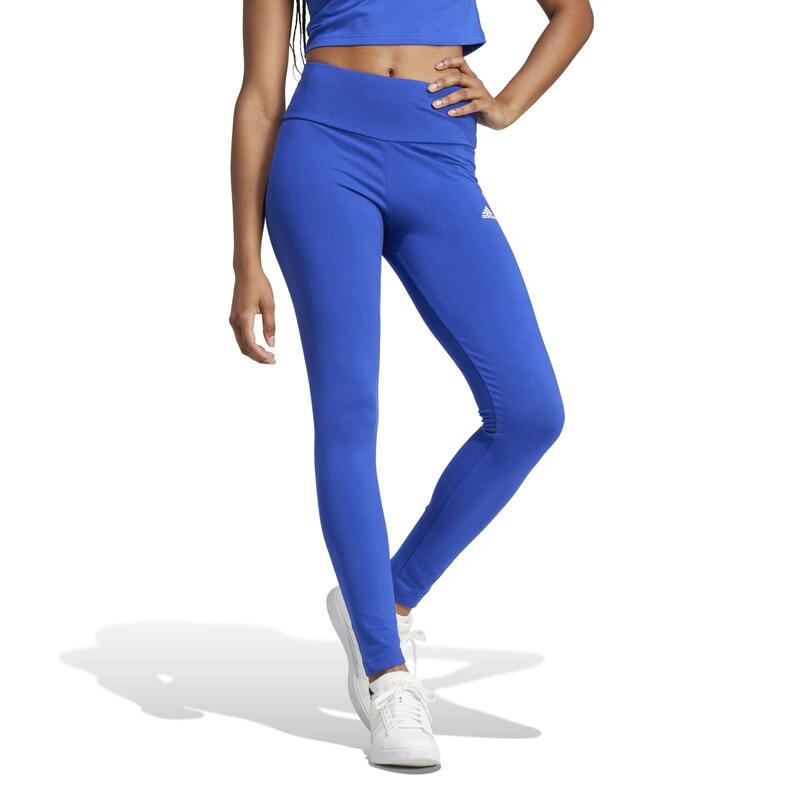 Bedrukte legging Adidas voor dames - blauw