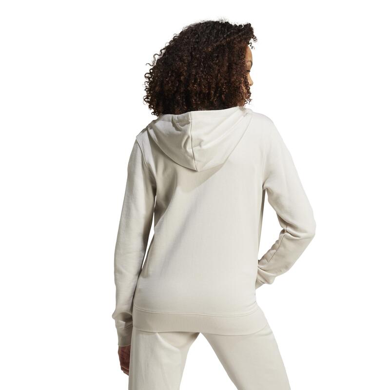 Capuchonvest voor fitness dames beige
