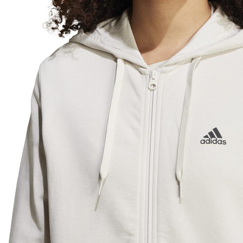 Capuchonvest voor fitness dames beige