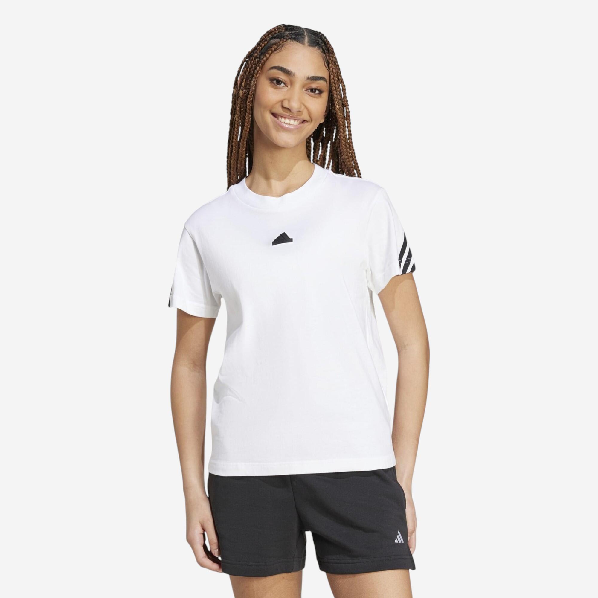 Adidas T-Shirt Damen 3 Streifen ‒ weiss | 04067896144993 Adidas T-Shirt Damen 3 Streifen ‒ weiss | 04067896144993