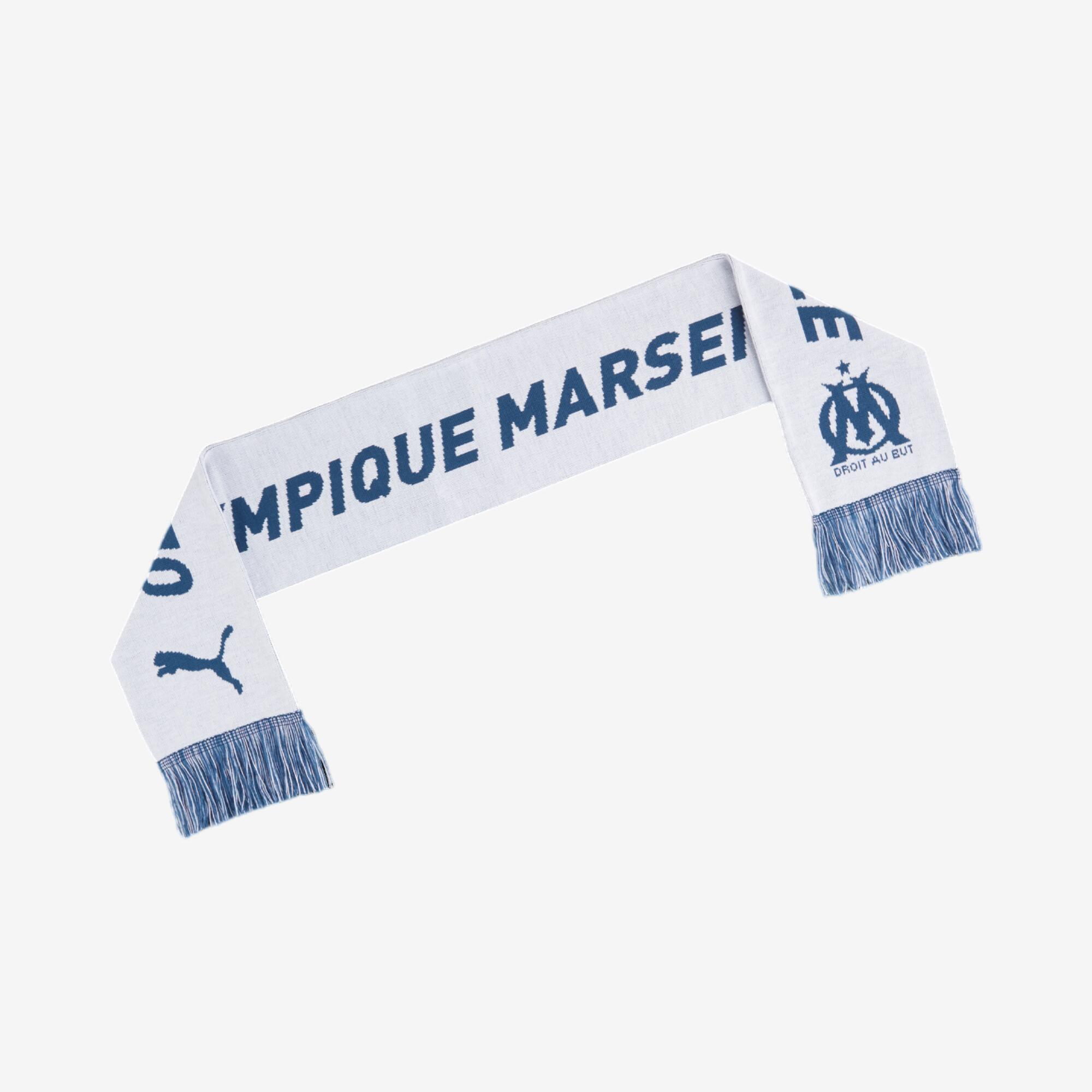 Olympique De Marseille Sciarpa Ufficiale Tifoso, 140x20 Cm, Collezione OM, Colore Bianco, In Acrilico