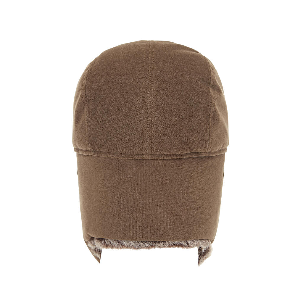 Faux-Fur Waterproof Hat - Brown