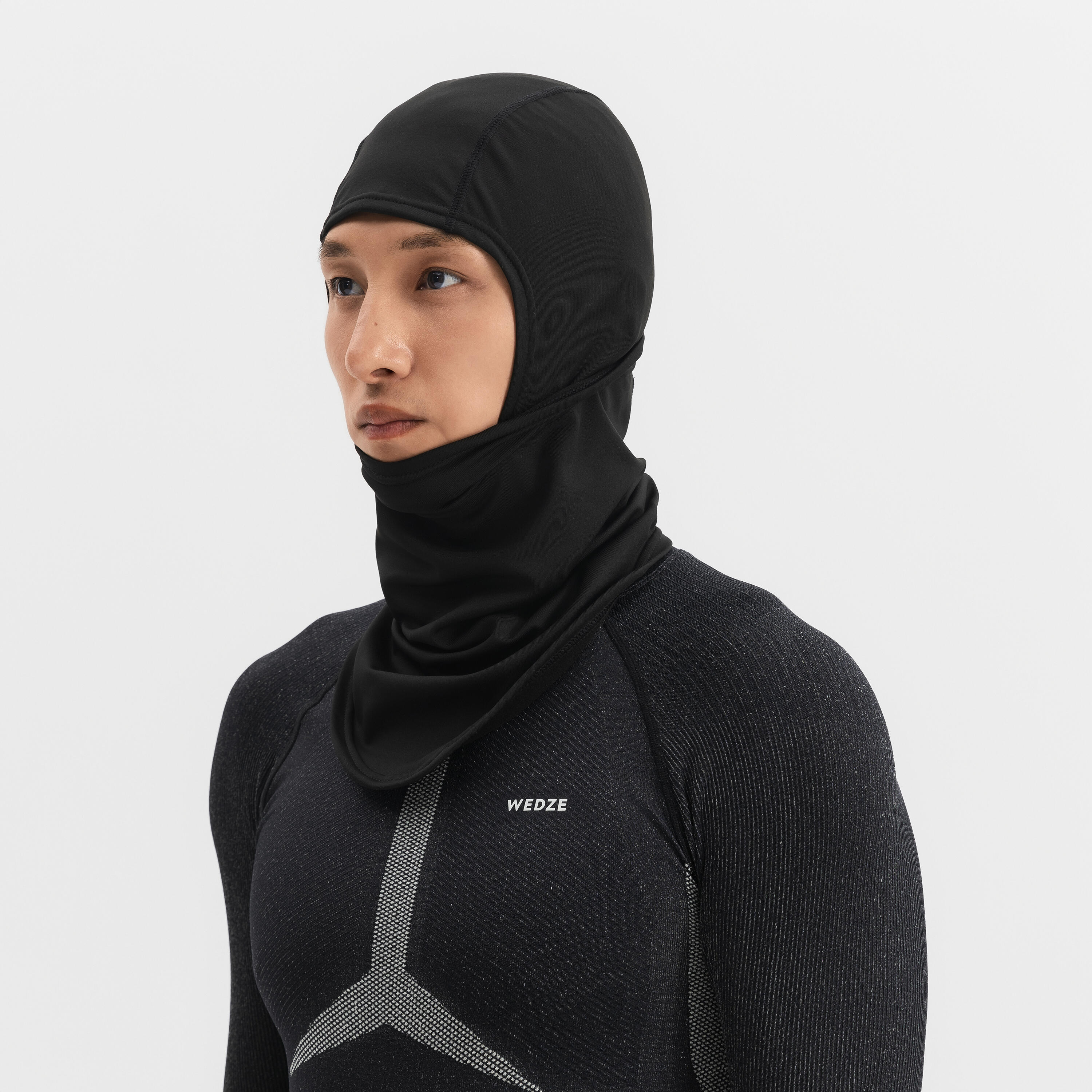 Adult adjustable under-helmet ski balaclava, NINJA 900 - Black