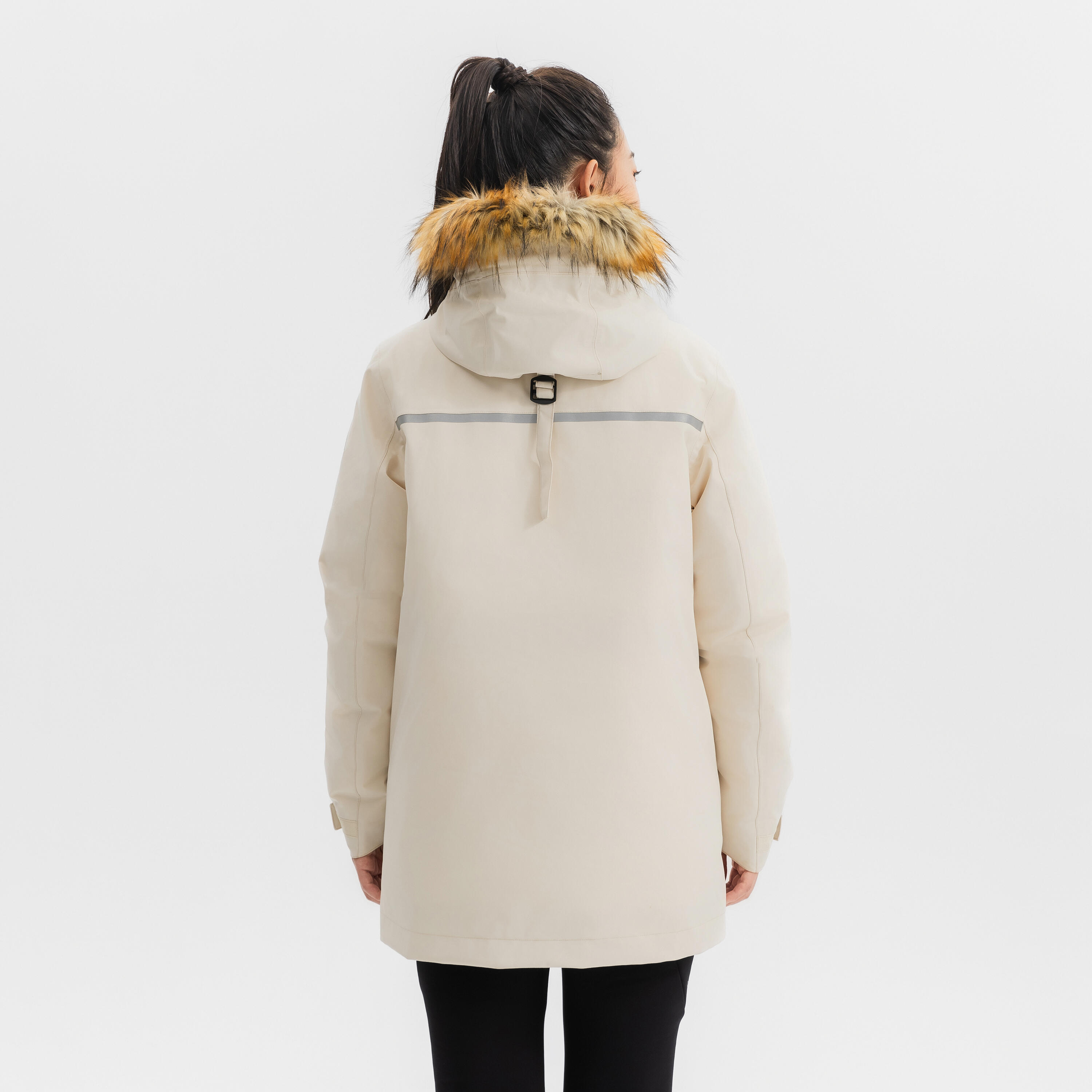 Women's Waterproof Winter Goose Down Parka NH900 - Beige