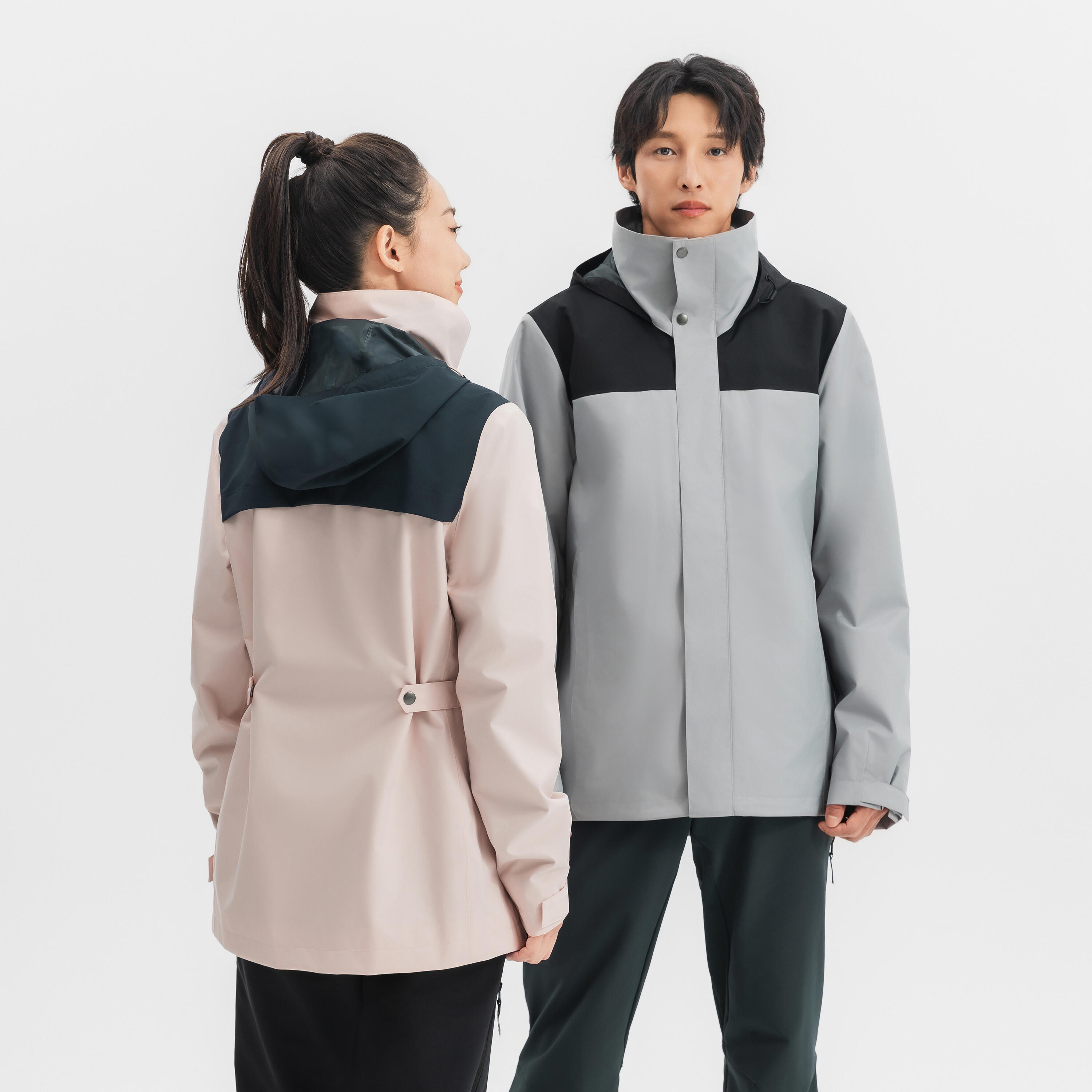 0°C Men's 3in1 Fleece Snow Hiking Jacket - Travel 100 - Grey
