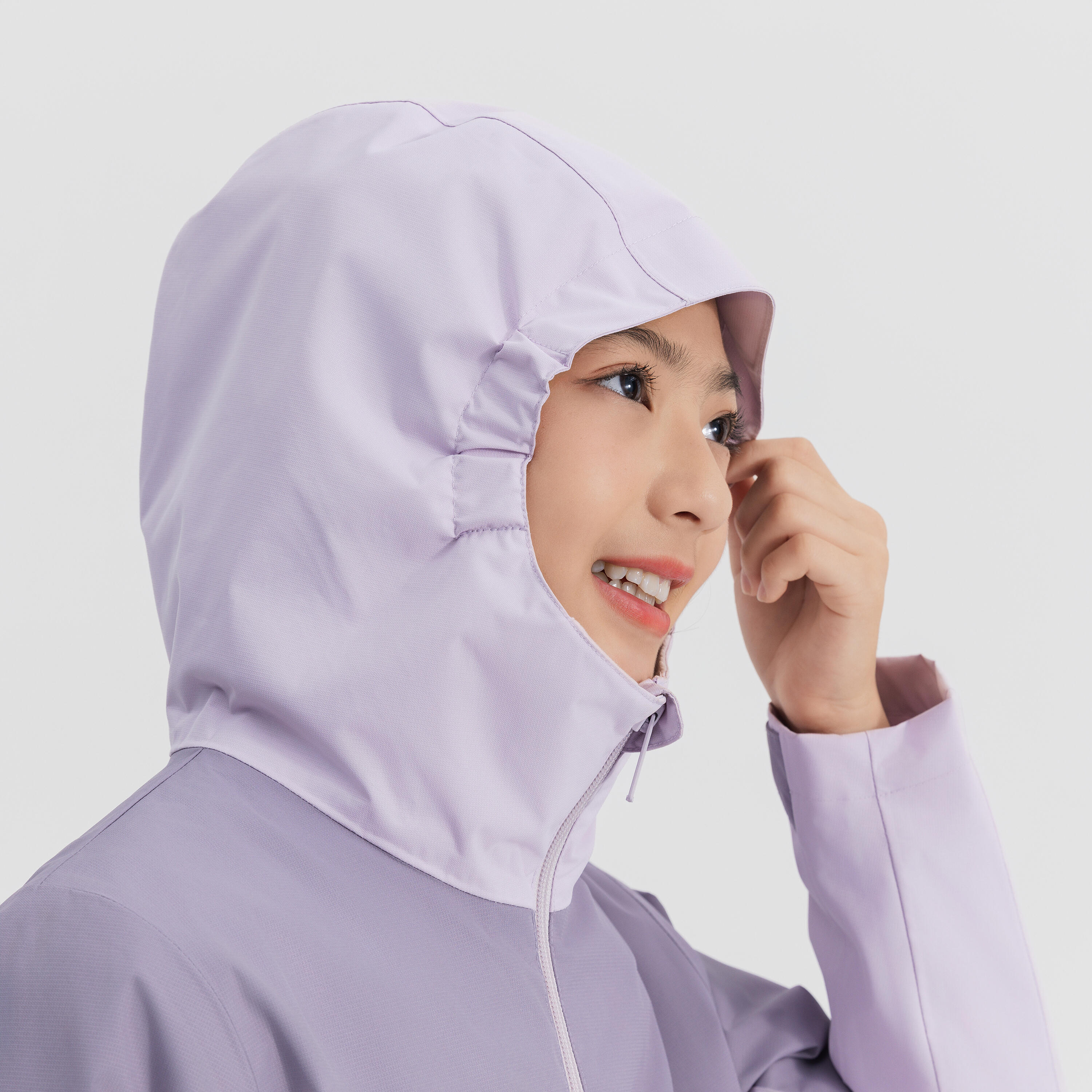Junior 3 in 1 Winter Jacket SH500 Fleece - fleece Purple
