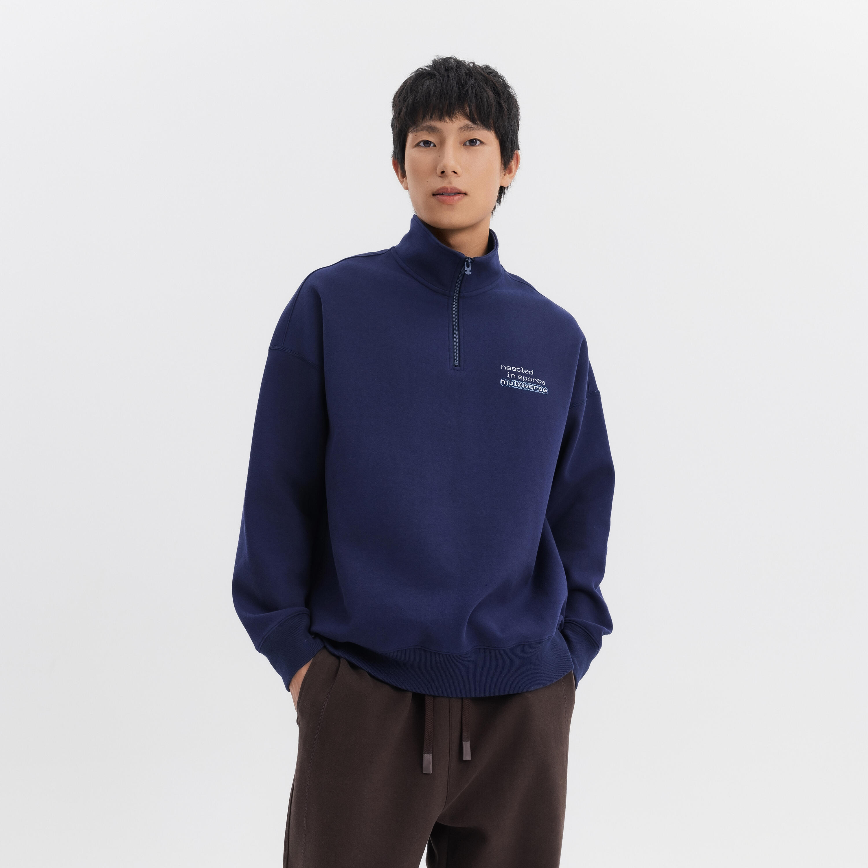 【schott】Cotton half zip sweater 日本未発売 sportswear-men-half-zip-