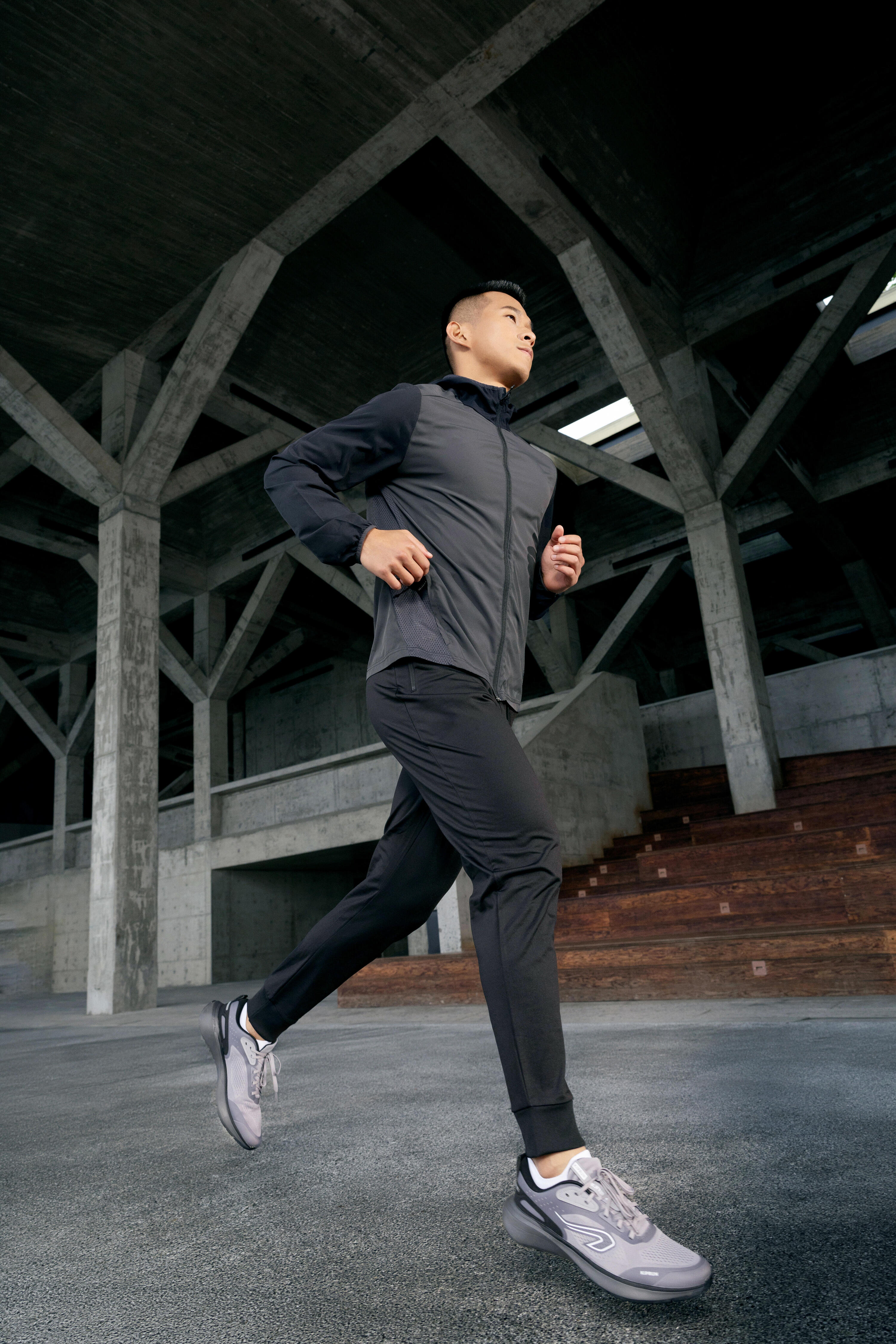 Scarpe running uomo JOGFLOW 190.1 nero-grigio 26/27