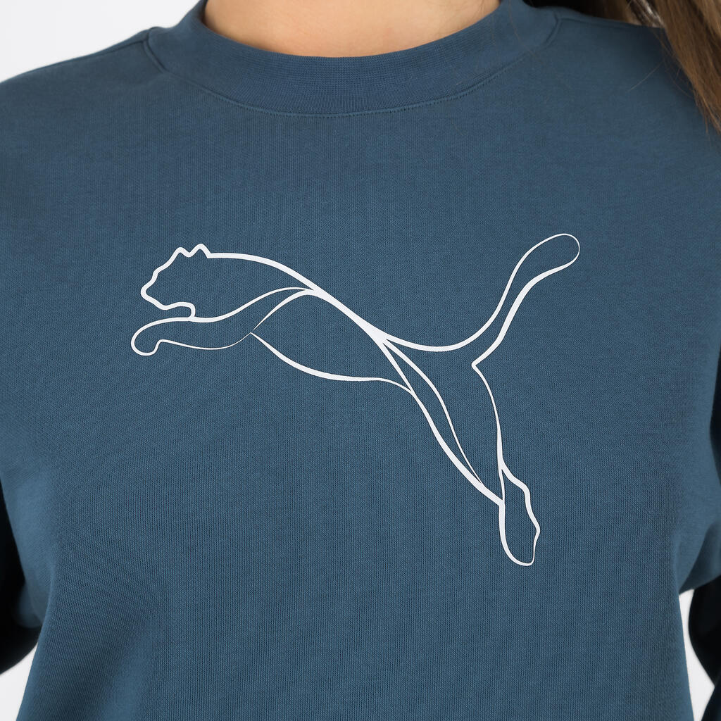 Puma Sweatshirt Damen Logo ‒ grün 