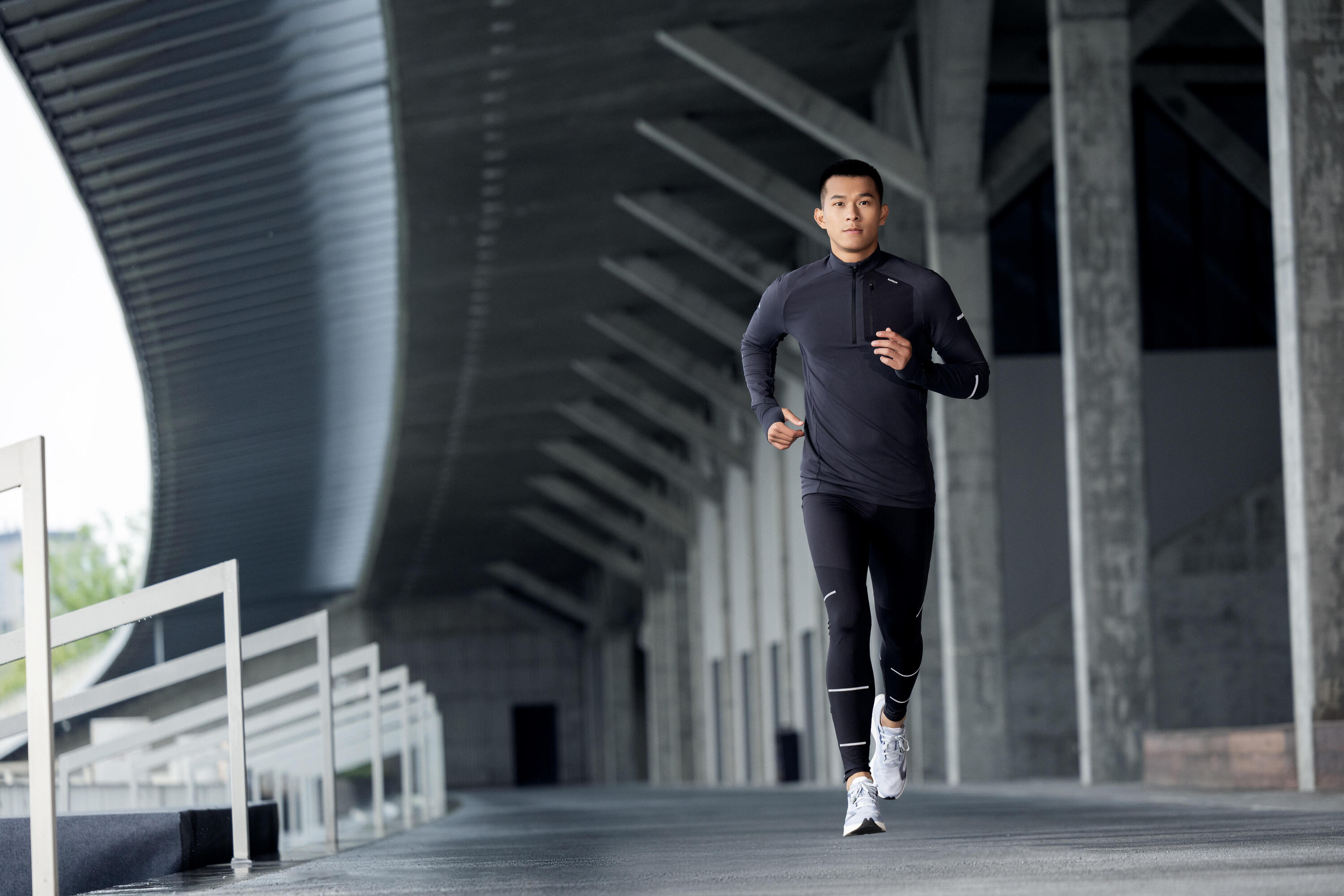 Collant de running respirant Homme - KIPRUN Run 500 Dry Noir 13/13