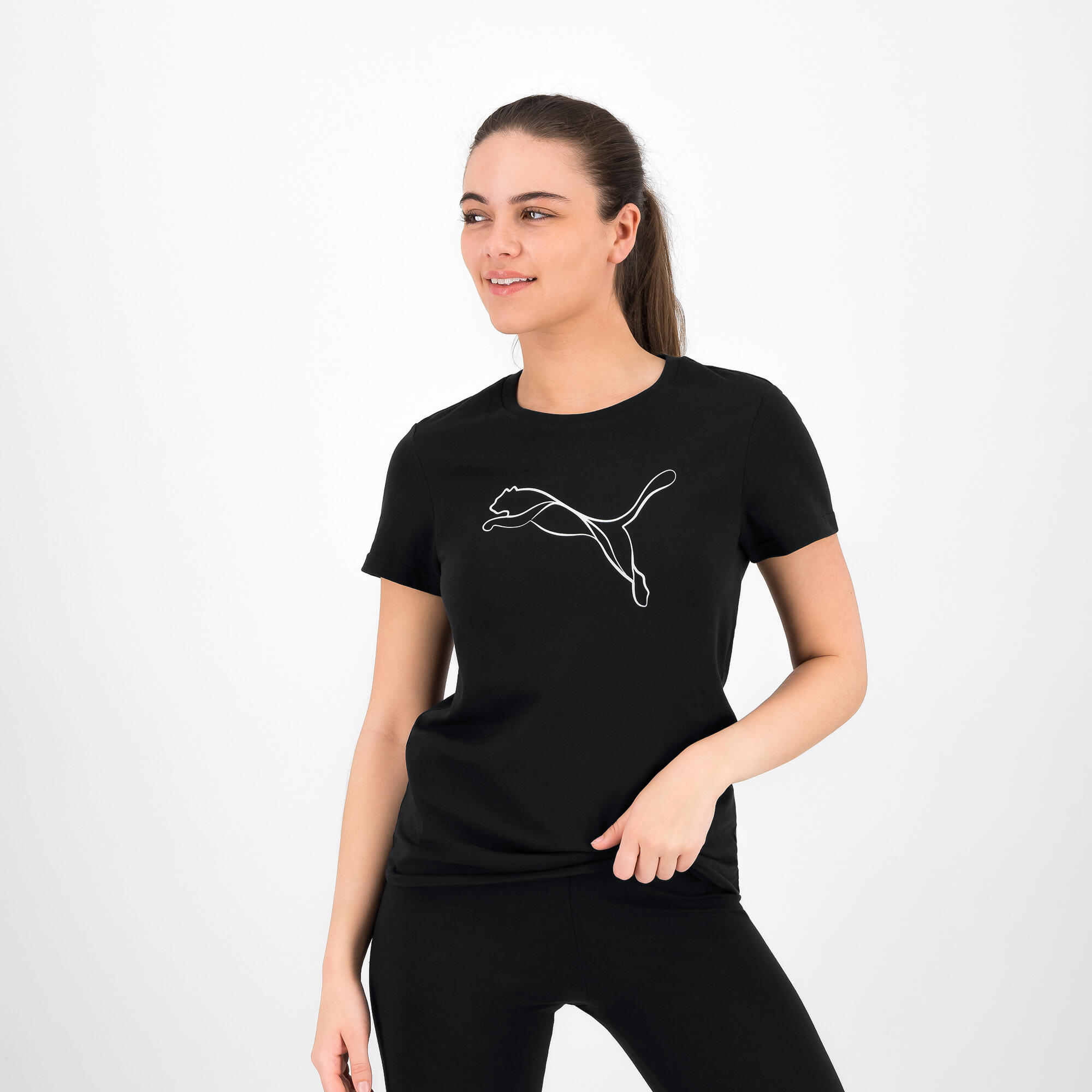 Logo print T-shirt Puma Women - Black