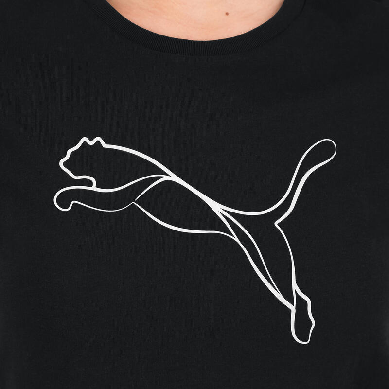 Camiseta Puma Mujer Negro Estampado Logo