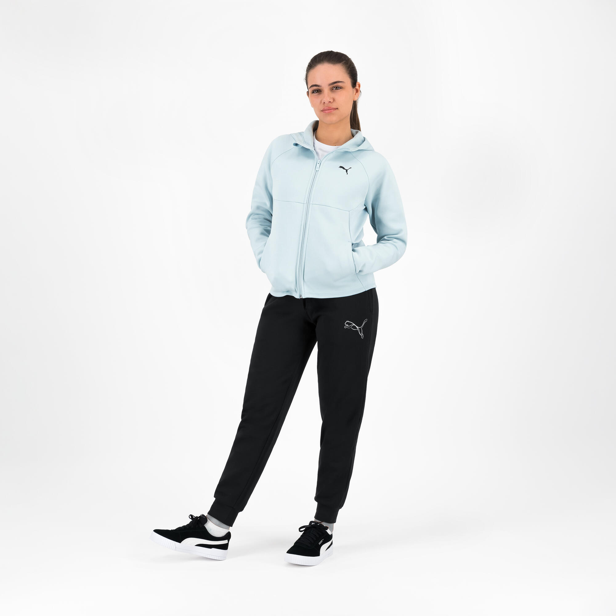 Women's zip-up hoodie Puma - light blue