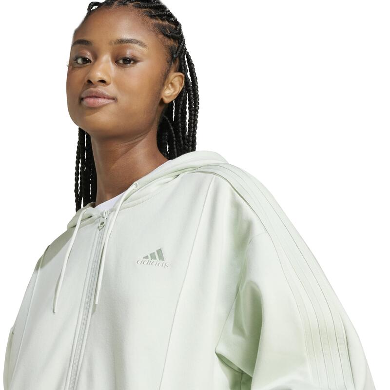 Ensemble met trainingspak en crop Adidas voor dames - groen