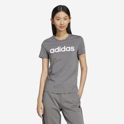 T-shirt imprimé logo Adidas femme - gris foncé