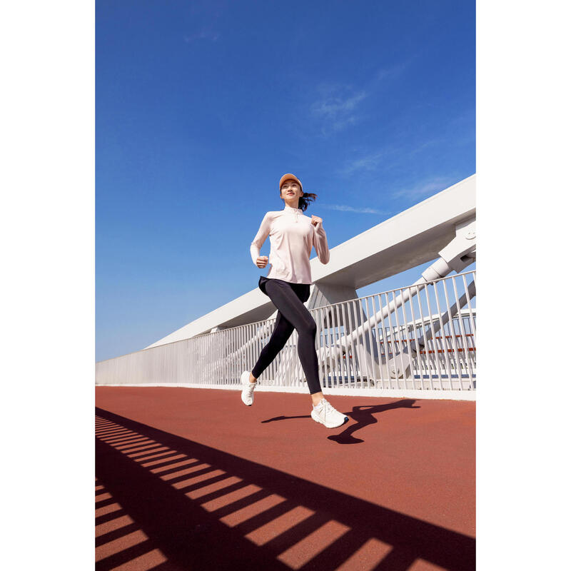 Bluză călduroasă alergare KIPRUN Run 100 Warm Roz Damă