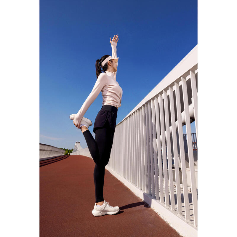 Bluză călduroasă alergare KIPRUN Run 100 Warm Roz Damă