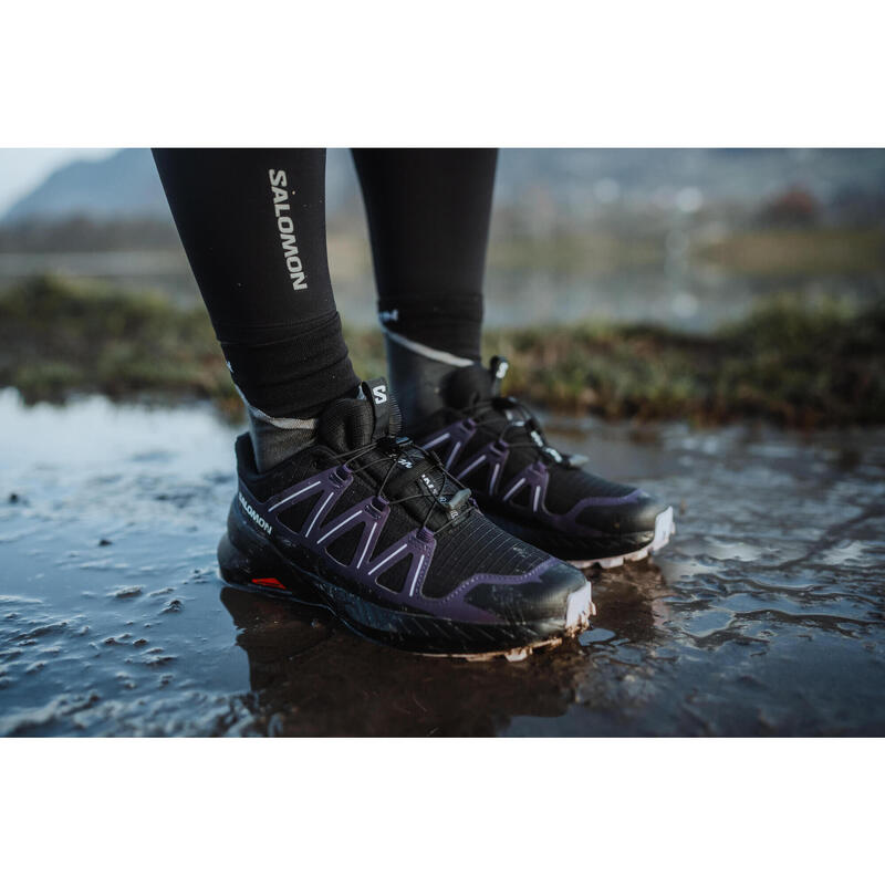 Trailrunning-Schuhe Damen Salomon Sppedcross Peak Schwarz AW24